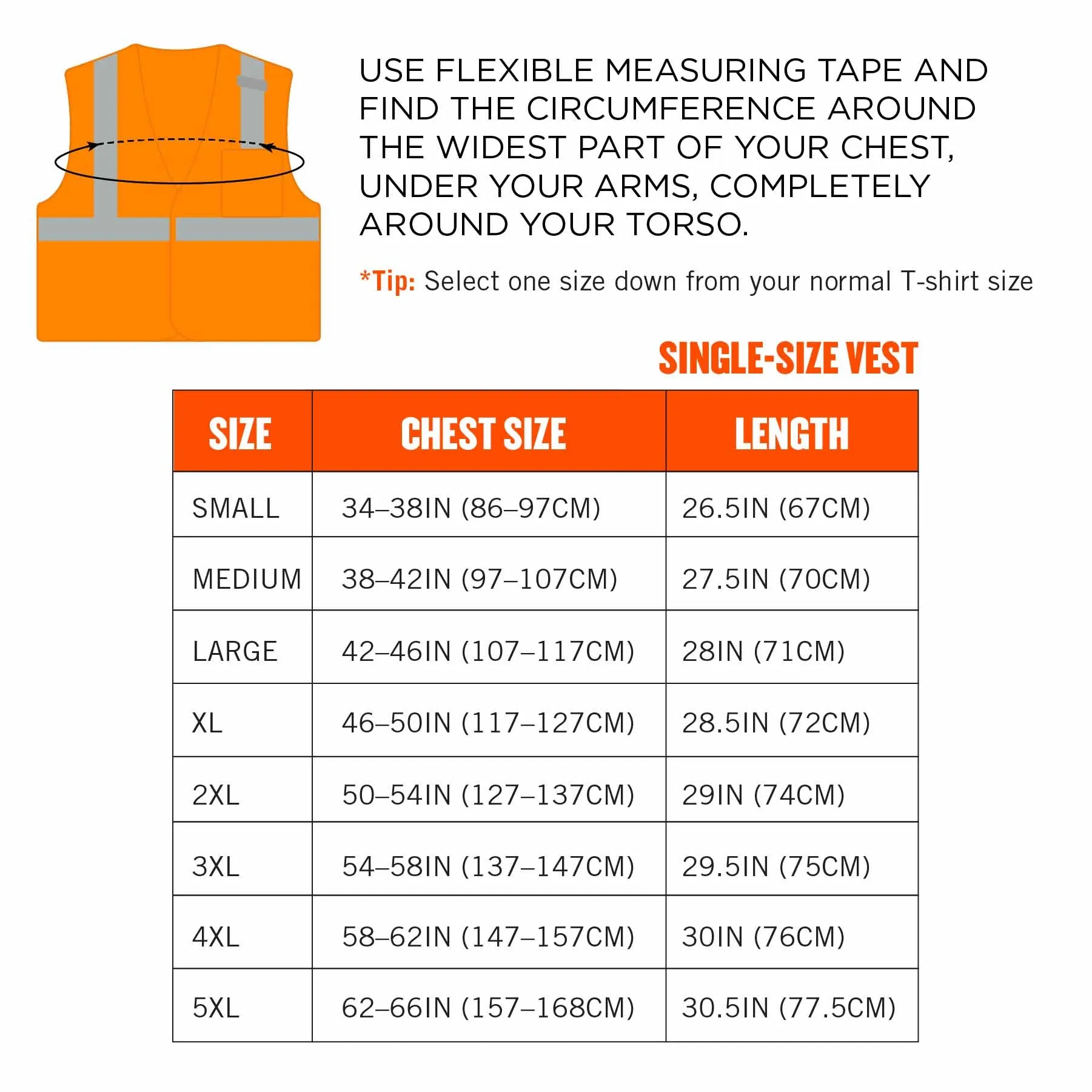 Ergodyne 24531 8210HL-S XS Orange Class 2 Economy Mesh Vest - Single Size