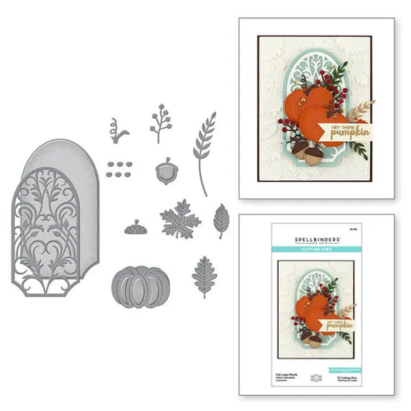 FALL LABEL MOTIFS ETCHED DIES FROM SEASONAL LABEL MOTIFS COLLECTION BY BECCA FEEKEN