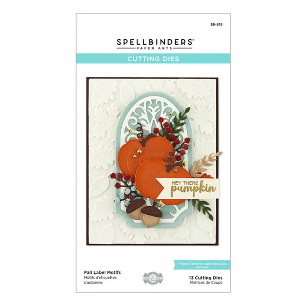 FALL LABEL MOTIFS ETCHED DIES FROM SEASONAL LABEL MOTIFS COLLECTION BY BECCA FEEKEN