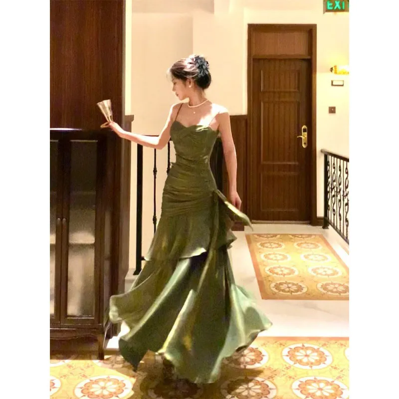 Fashionkova dress to impress divine being Manor Qimeng Adult Ceremony Dress Light Luxury Niche High-End Sling Dress High-End Dress