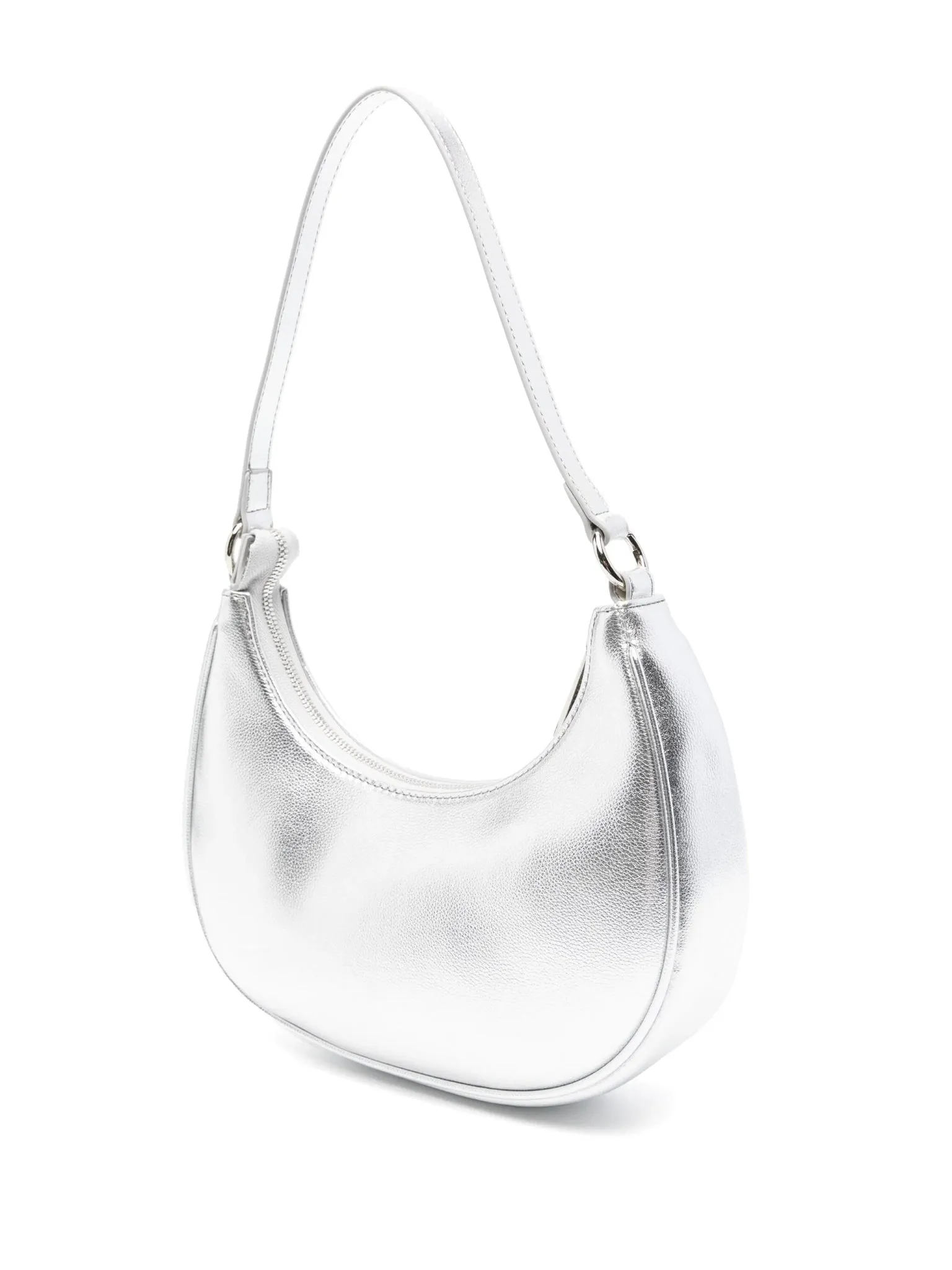 Faux Leather Curved Bag