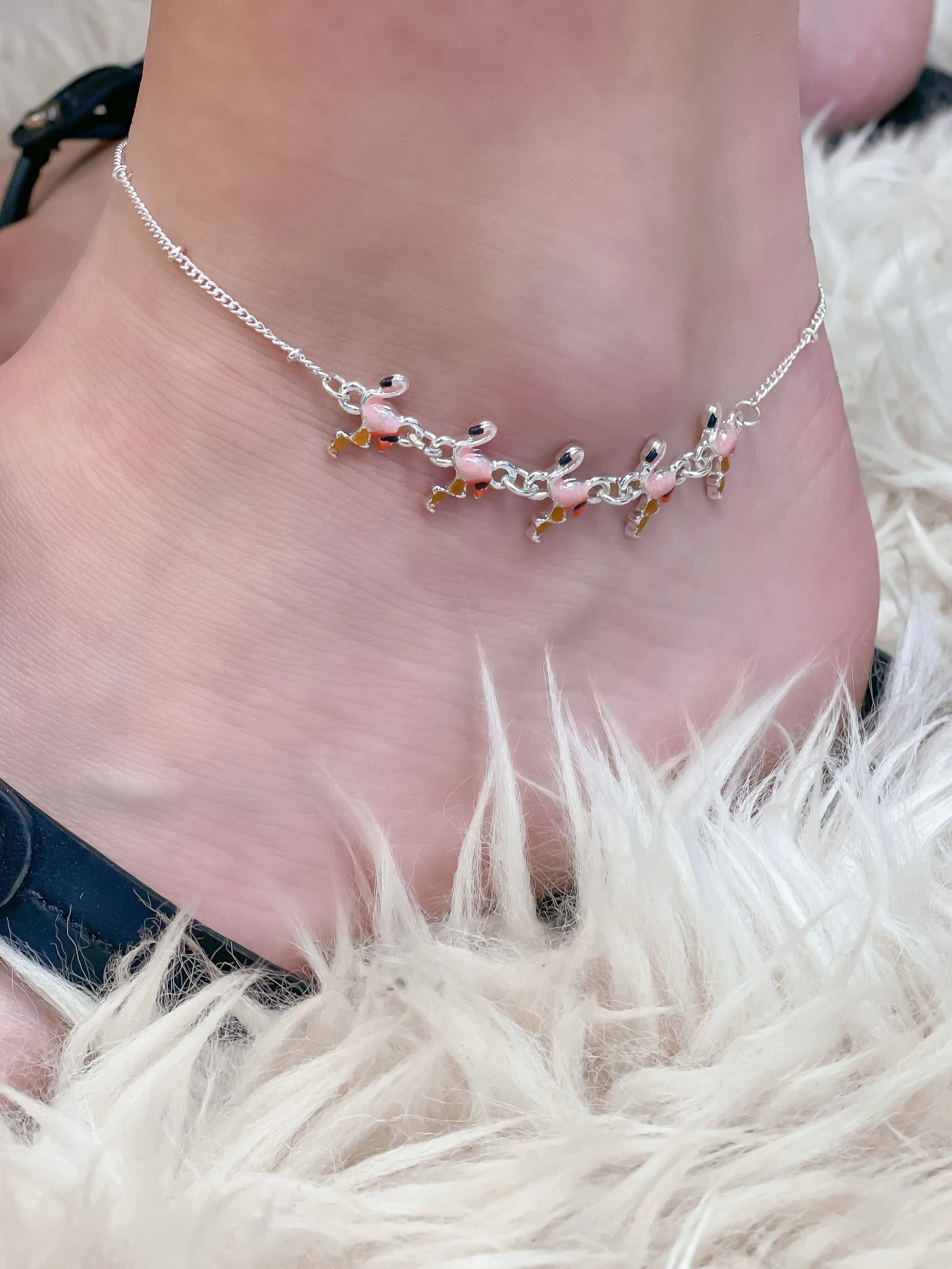 Flamingo Link Ankle Bracelet