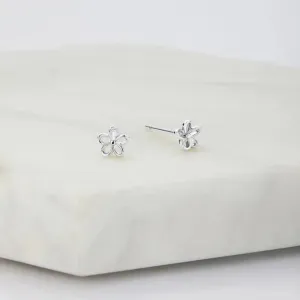 Flower Stud Earring - 925 Sterling Silver