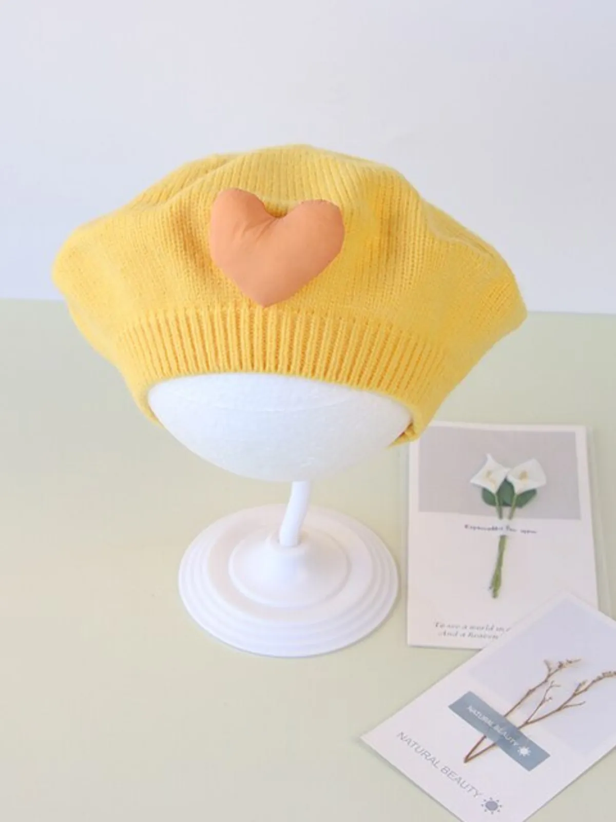 Full Of Love Knitted Beret Hat