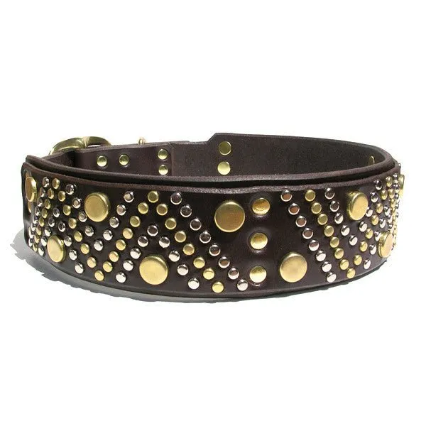 Gatsby Leather Dog Collar