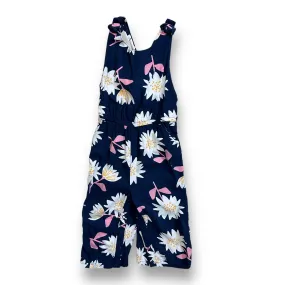 Girls Cat & Jack Size 3T Navy & White Floral Print Spaghetti Strap Jumpsuit