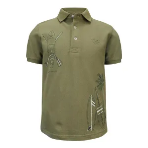 GREY SHORT SLEEVE POLO FOR BOYS