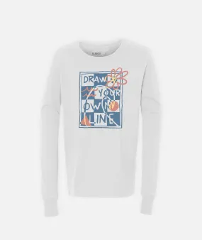 Grom Wave Check Long Sleeve -White