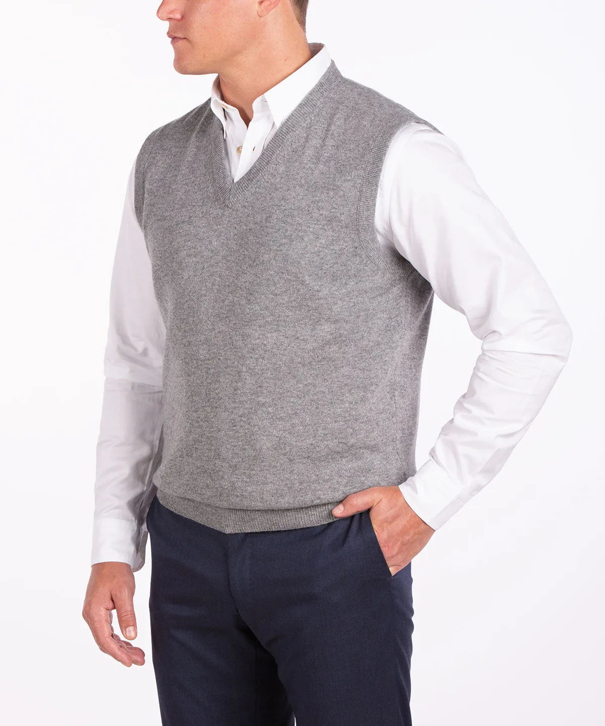 Heritage Italian 100% Cashmere V-Neck Vest