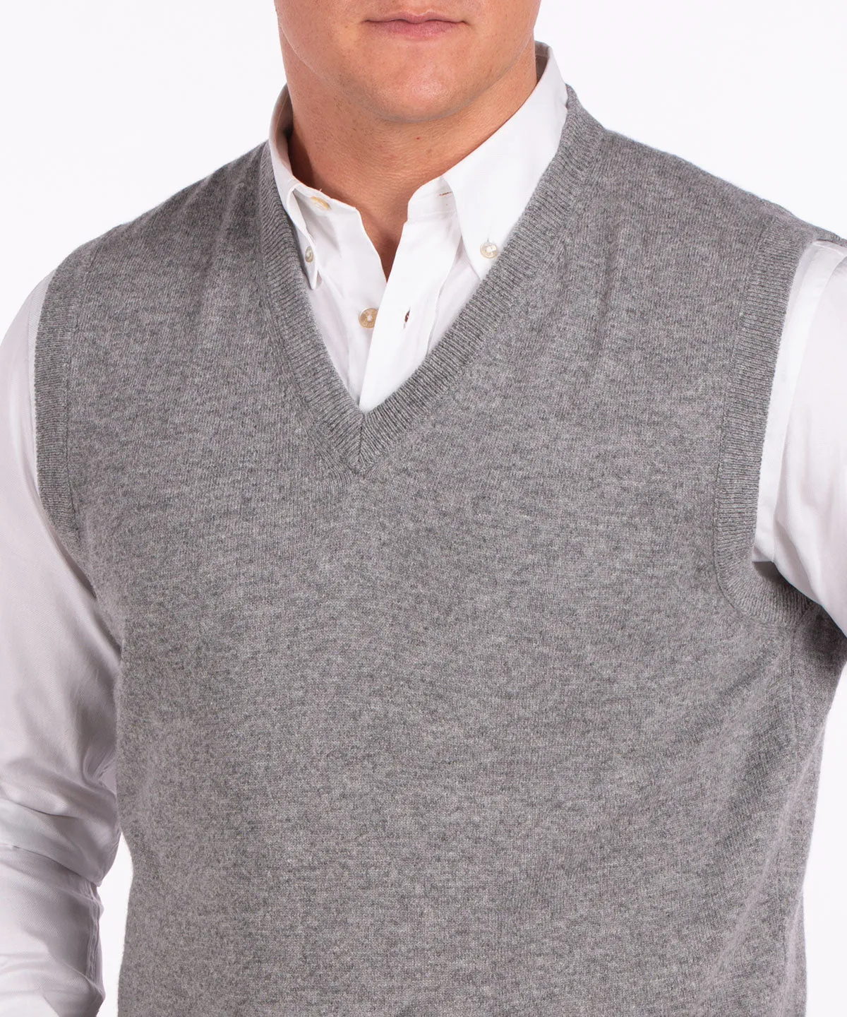 Heritage Italian 100% Cashmere V-Neck Vest