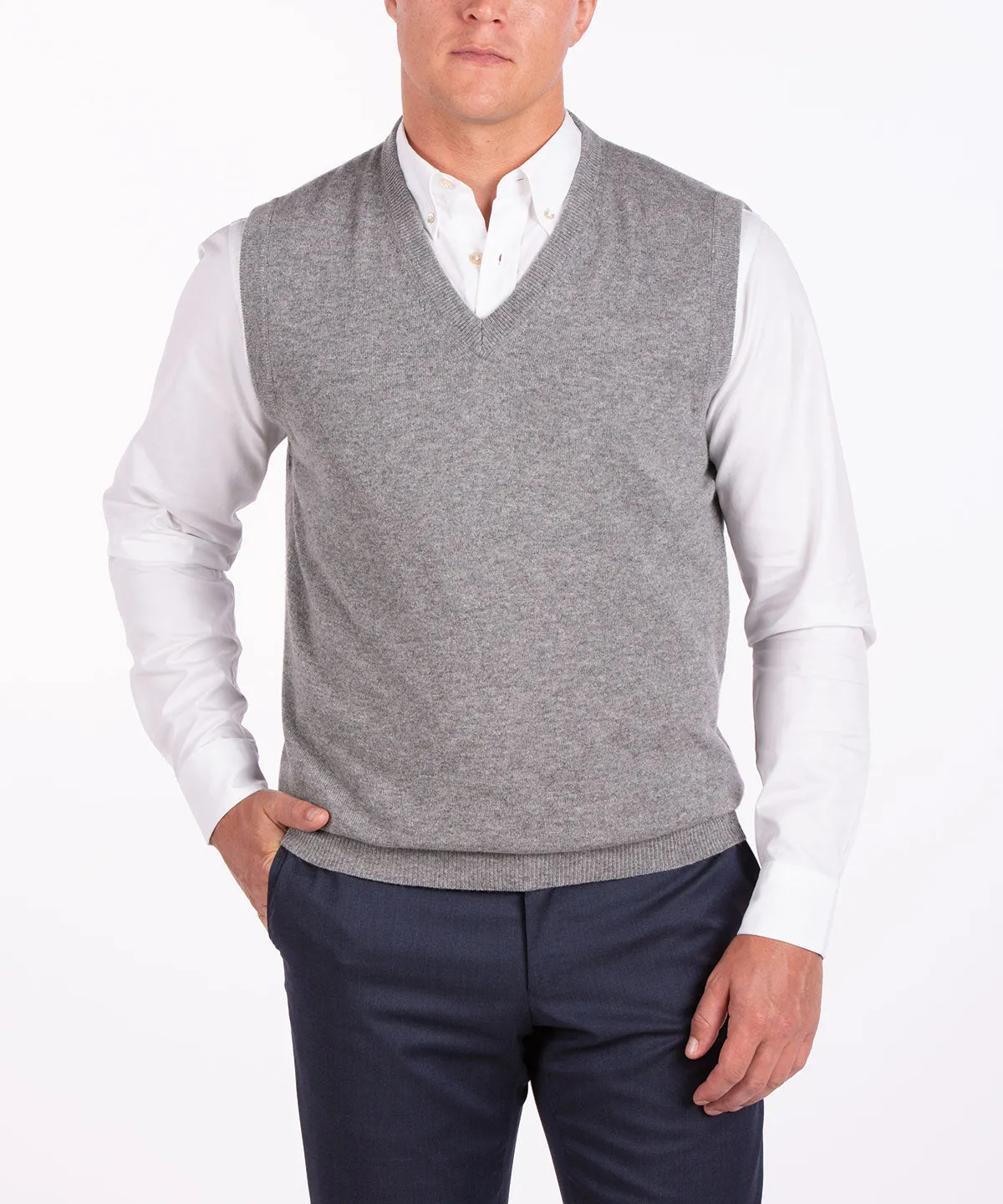 Heritage Italian 100% Cashmere V-Neck Vest