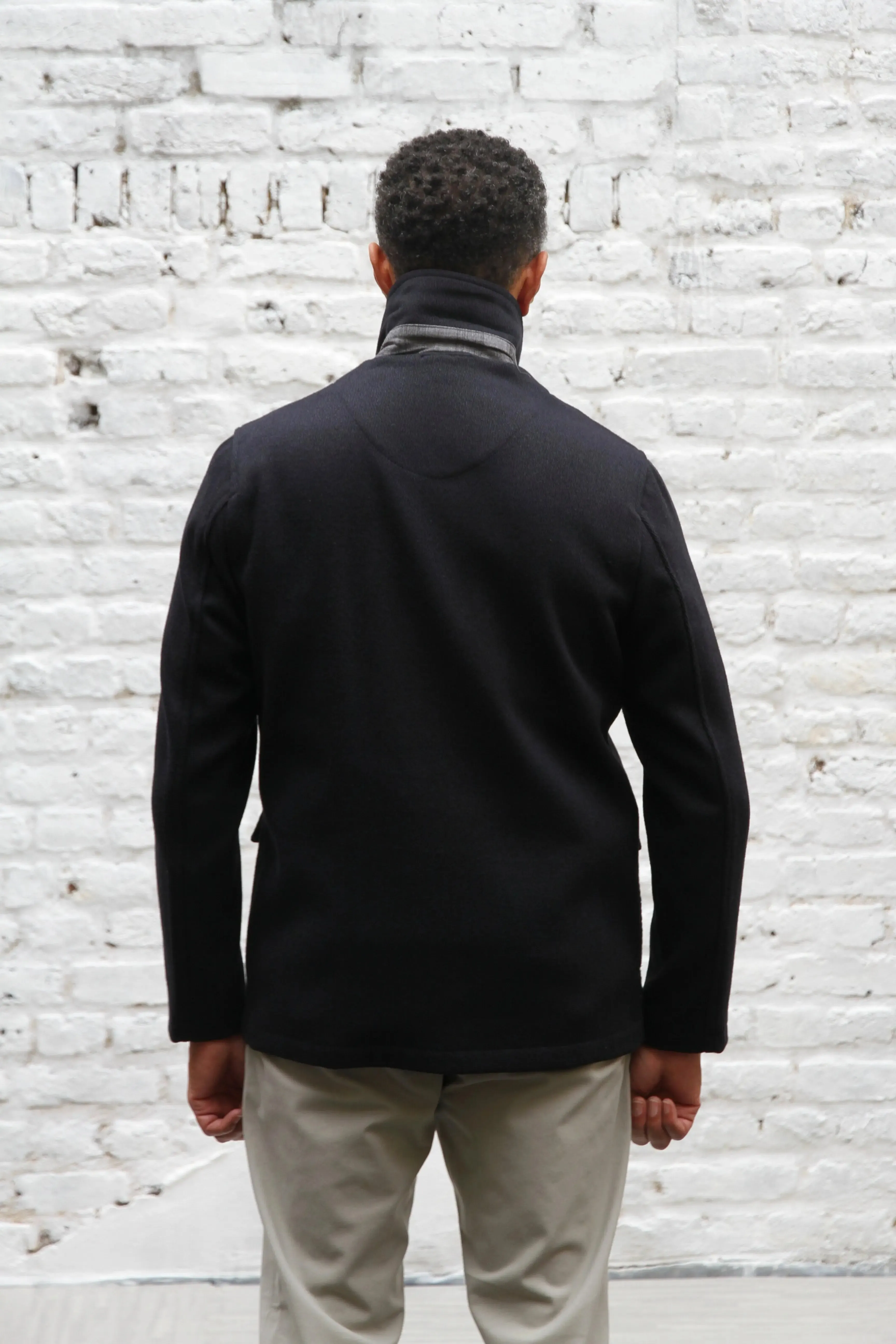 Holborn Revere Jacket - Diagonal Black Twill