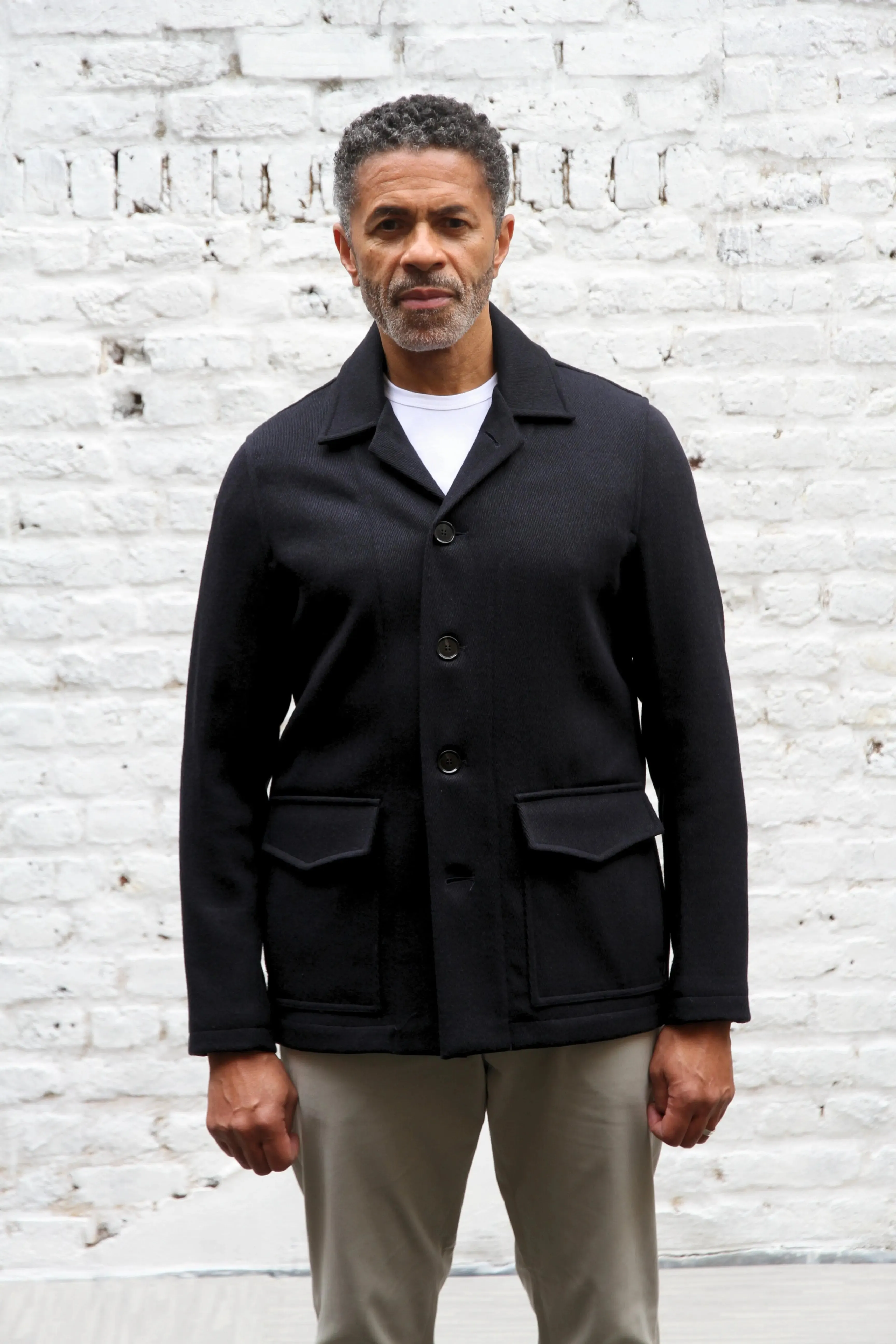 Holborn Revere Jacket - Diagonal Black Twill