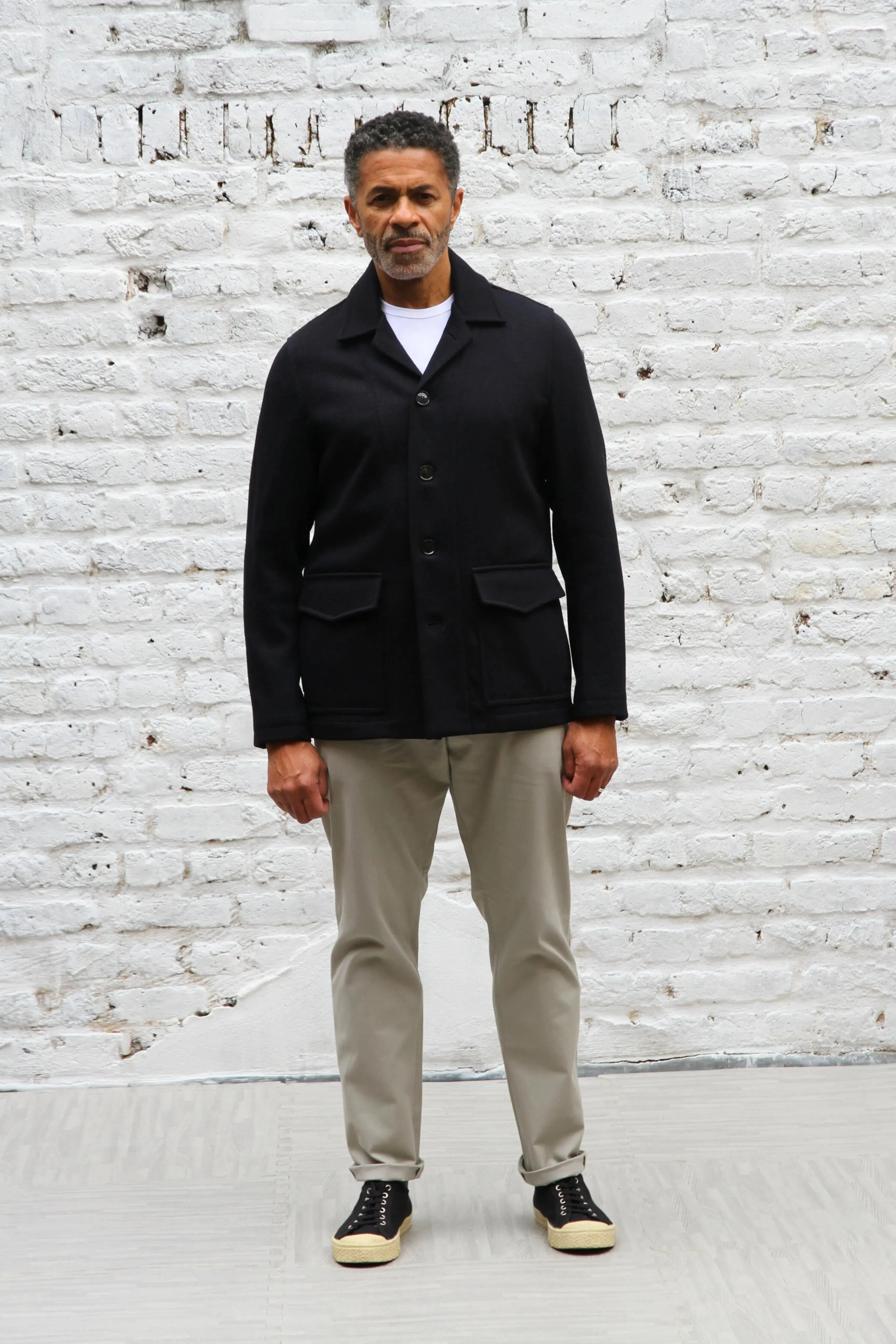 Holborn Revere Jacket - Diagonal Black Twill