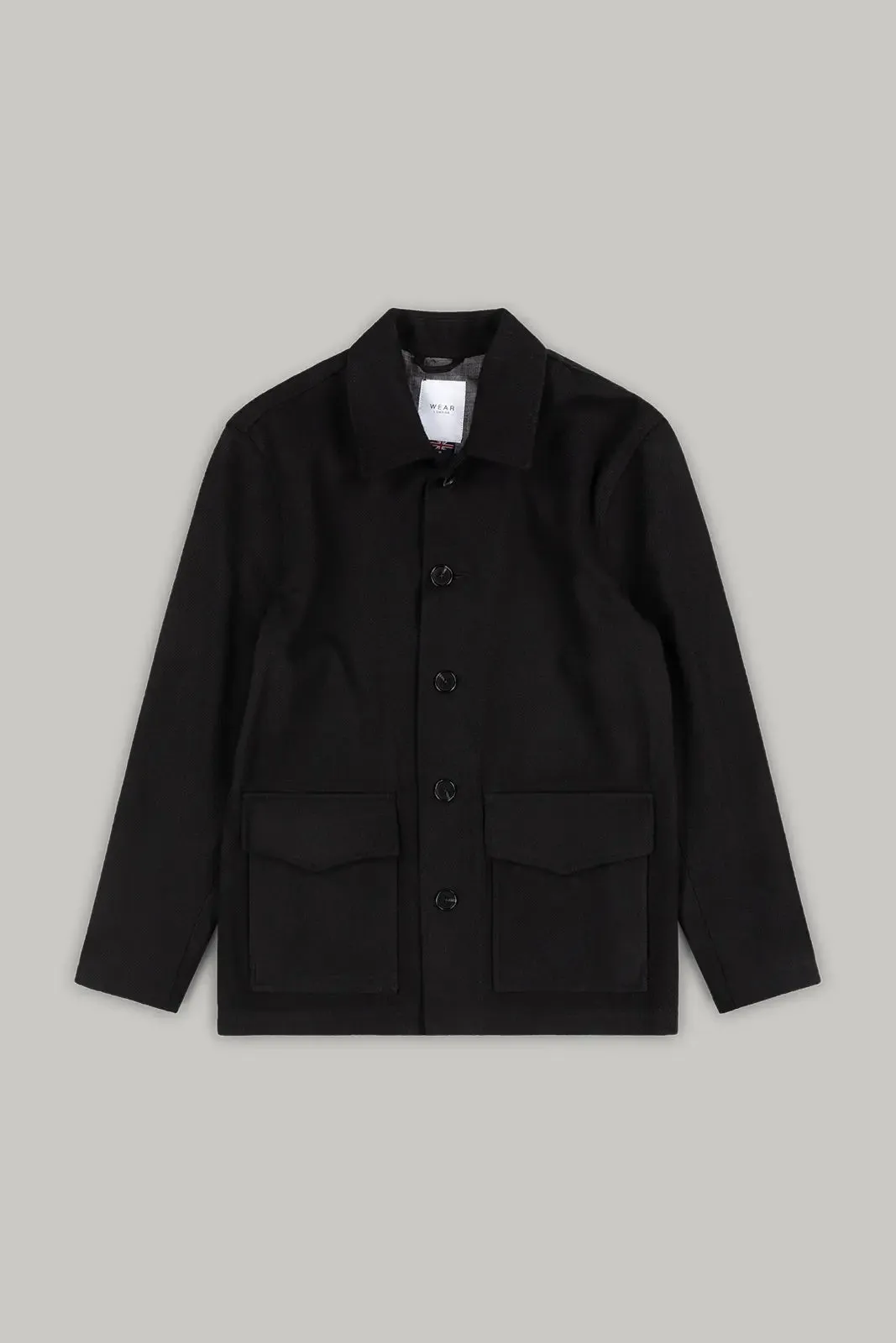 Holborn Revere Jacket - Diagonal Black Twill