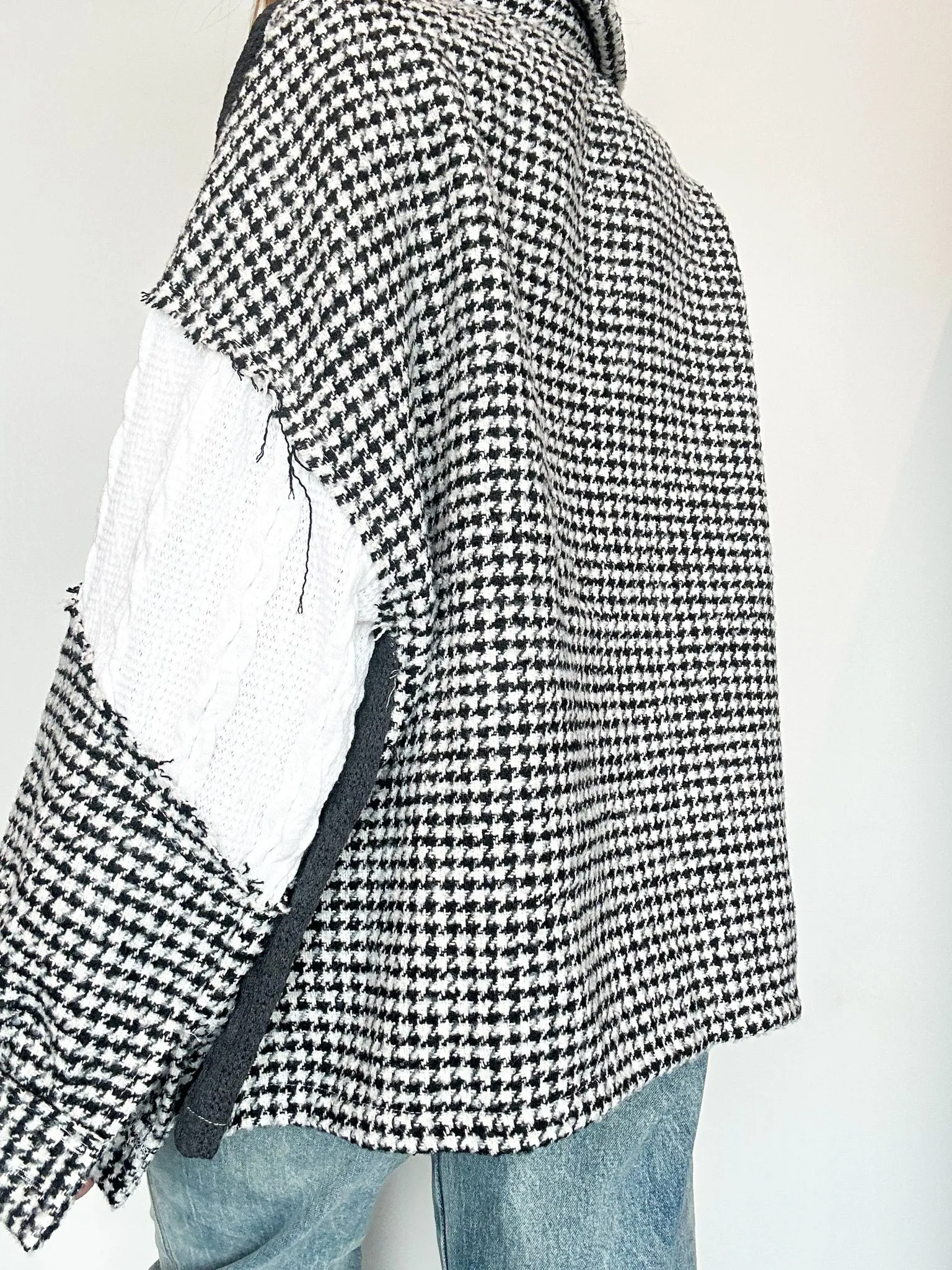 Houndstooth Patchwork Shacket