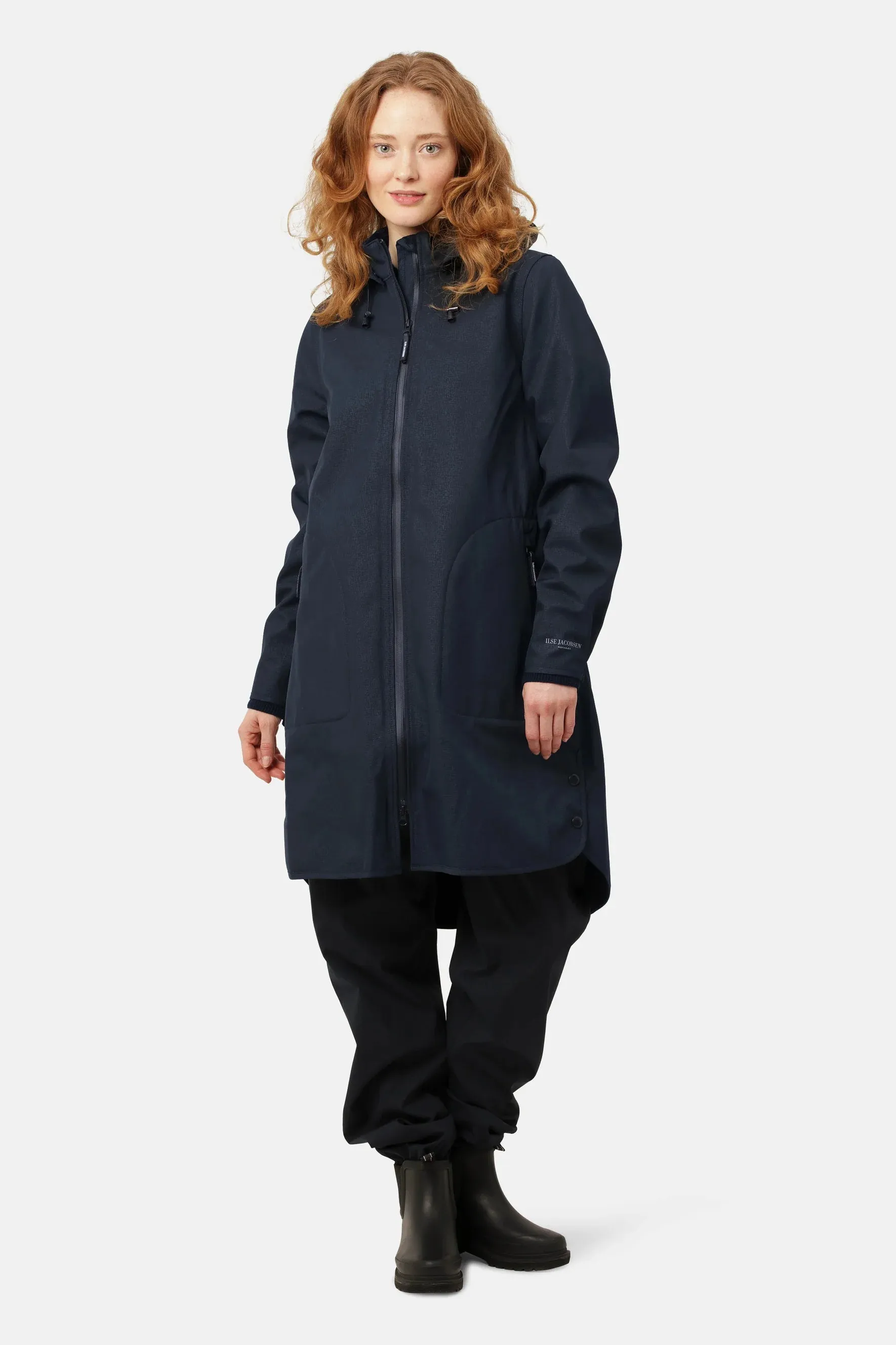 Ilse Jacobsen Raincoat Rain128 in Dark Indigo