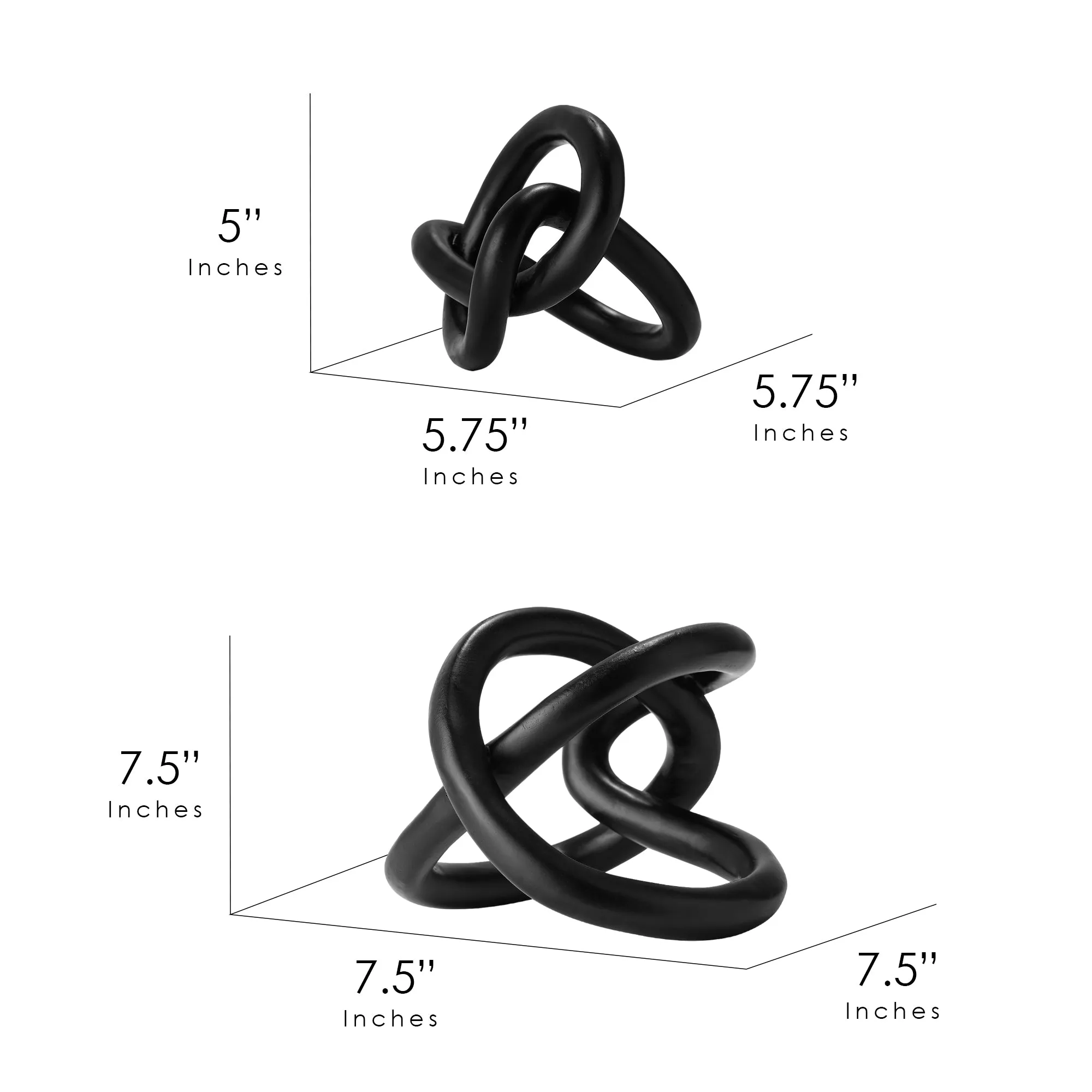 Infinite Curves 2-Piece Resin Table Top Knots