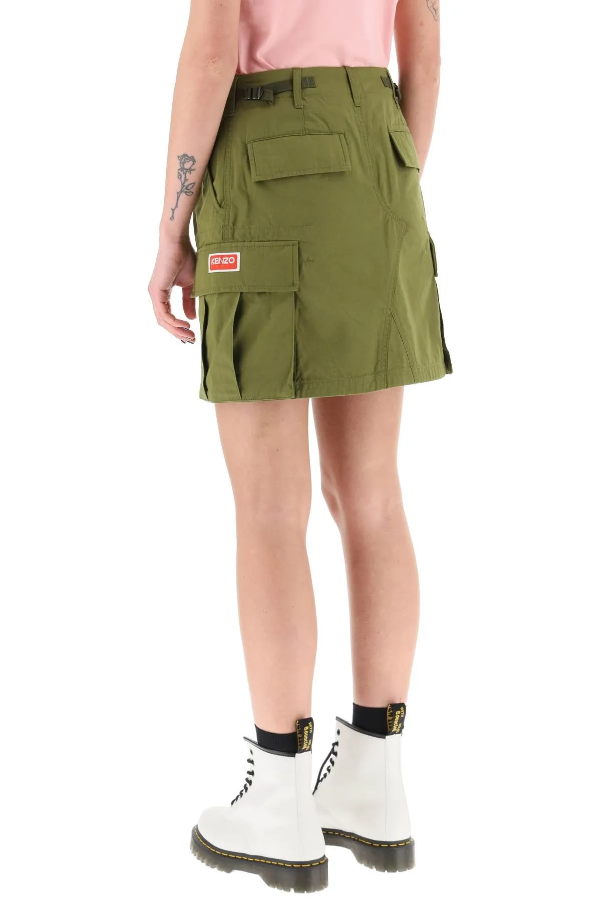 Kenzo cargo cotton mini skirt