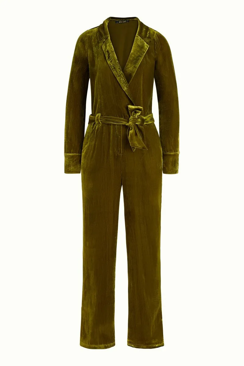 King Louie Doris jumpsuit rockstar posey green