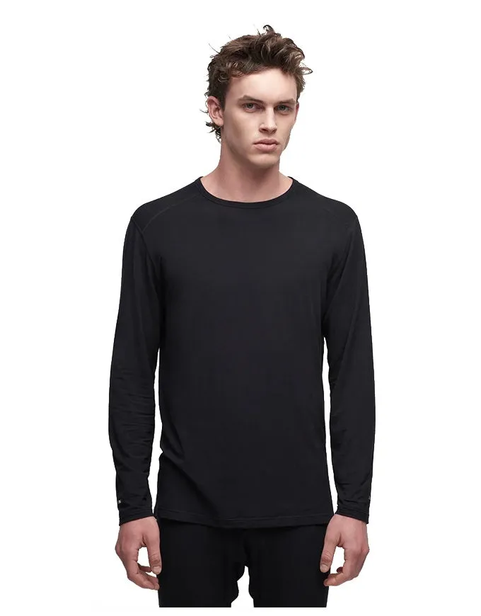 Le Bent Mens Core Lightweight Crew Base Layer | Black