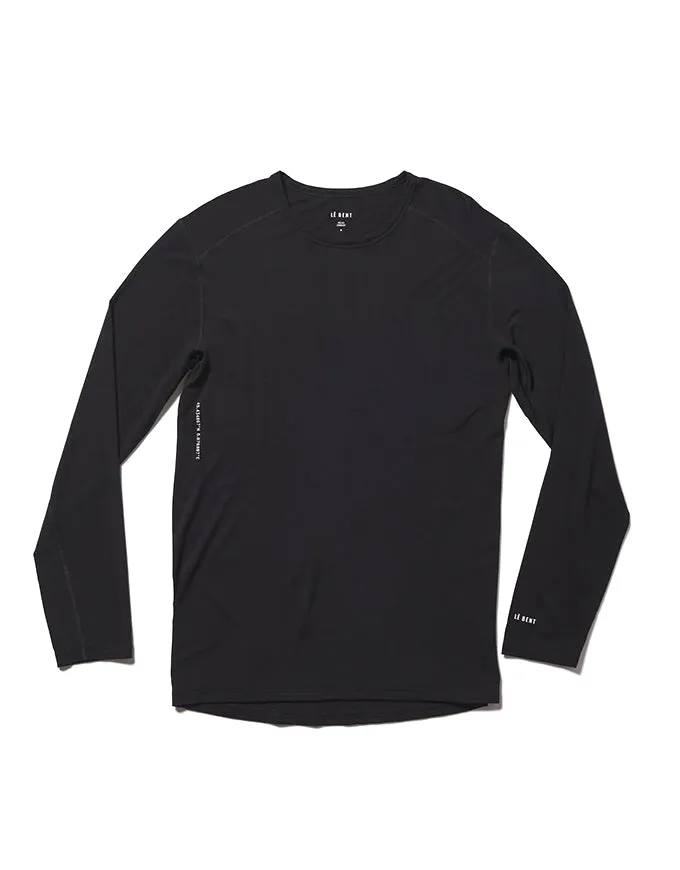 Le Bent Mens Core Lightweight Crew Base Layer | Black