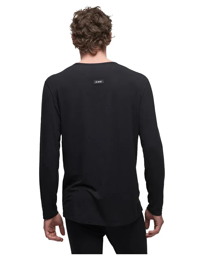 Le Bent Mens Core Lightweight Crew Base Layer | Black