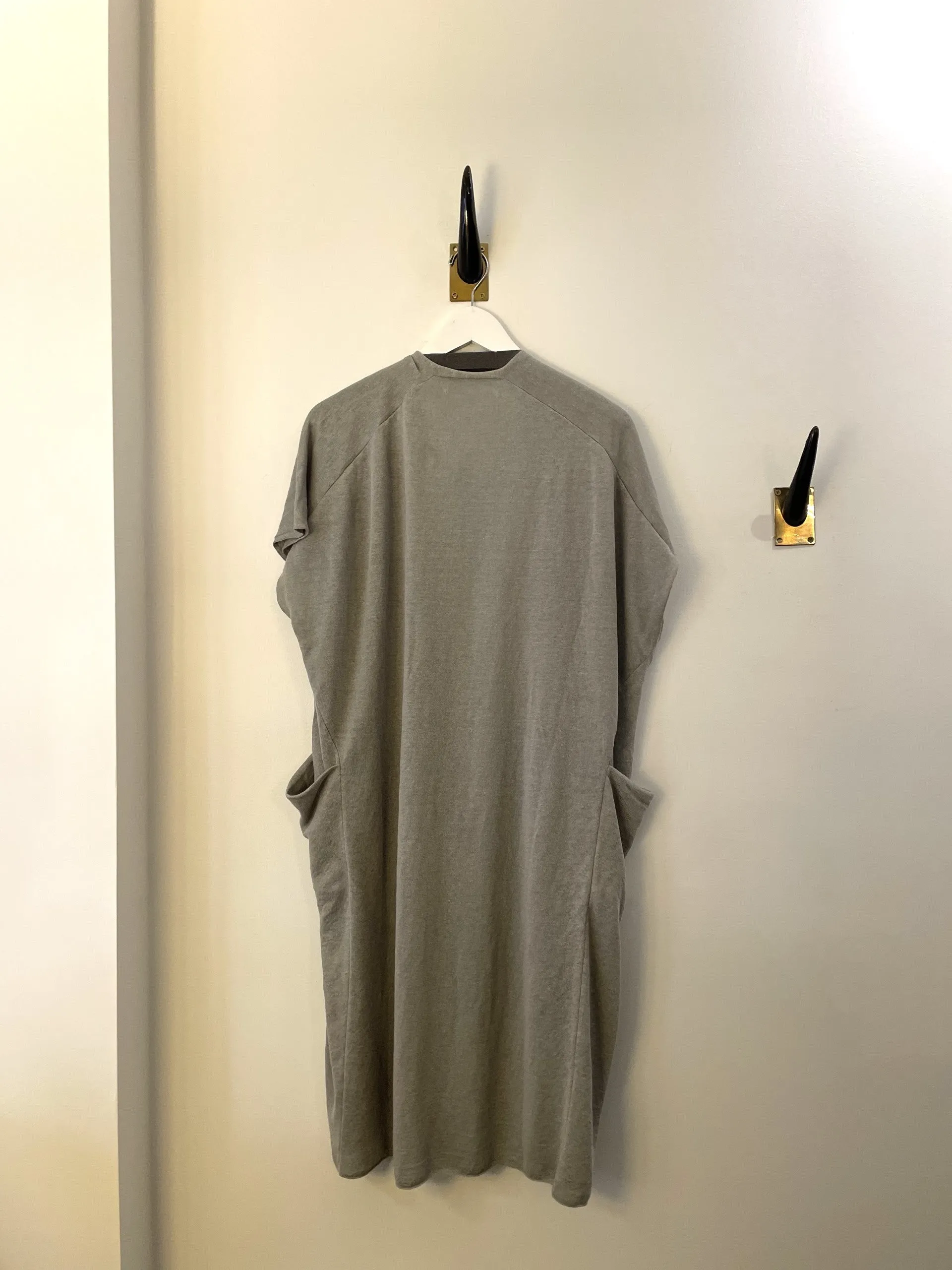 Linen Robe Vest in Phantom Gray