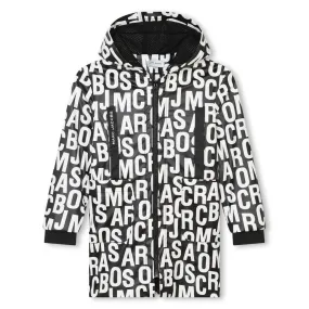 Logo Print Hooded Raincoat