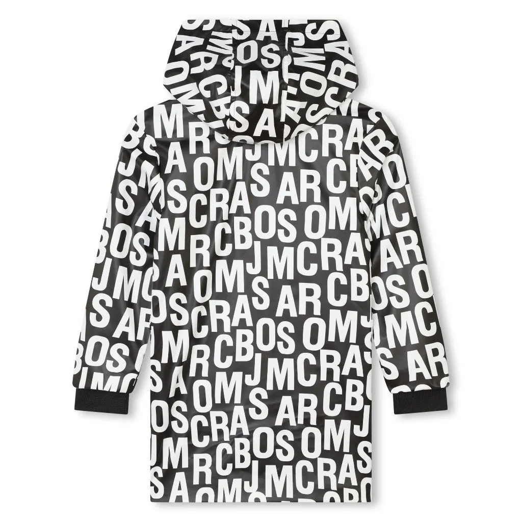 Logo Print Hooded Raincoat