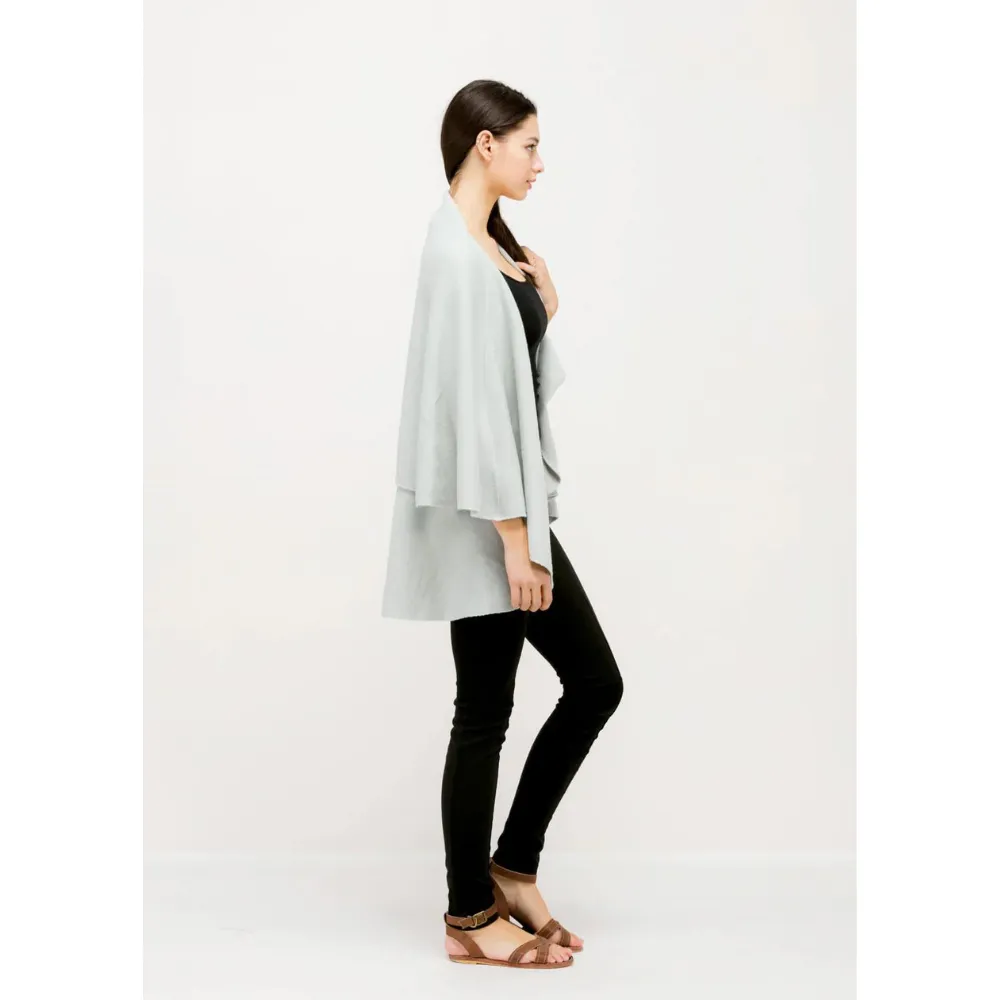 Look By M Basic Shawl Vest Cool Mint