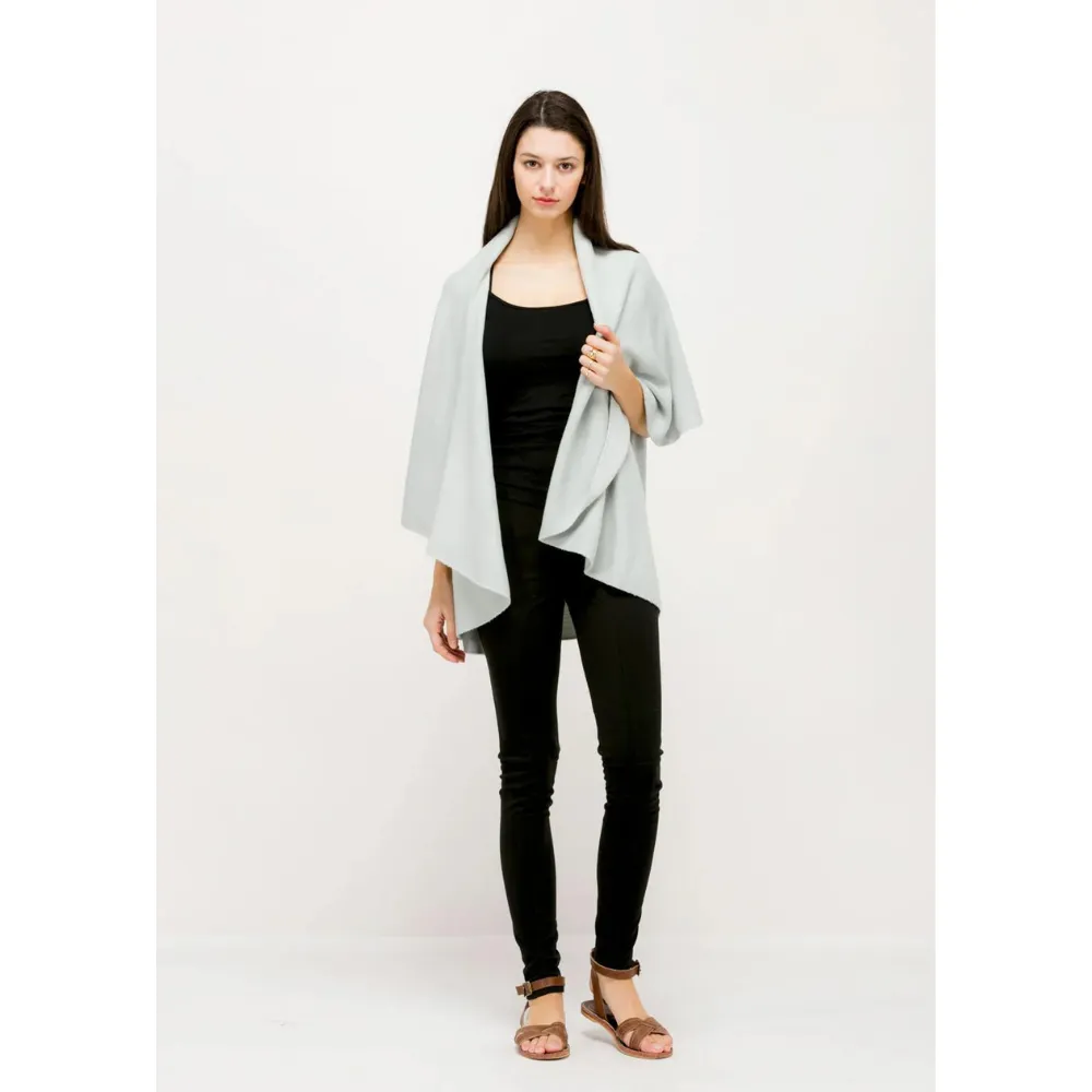 Look By M Basic Shawl Vest Cool Mint