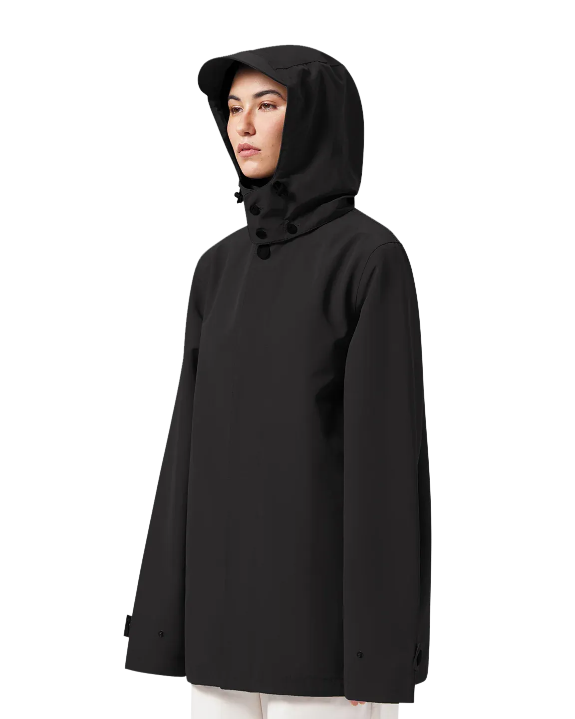 MAIUM Mac short raincoat black unisex