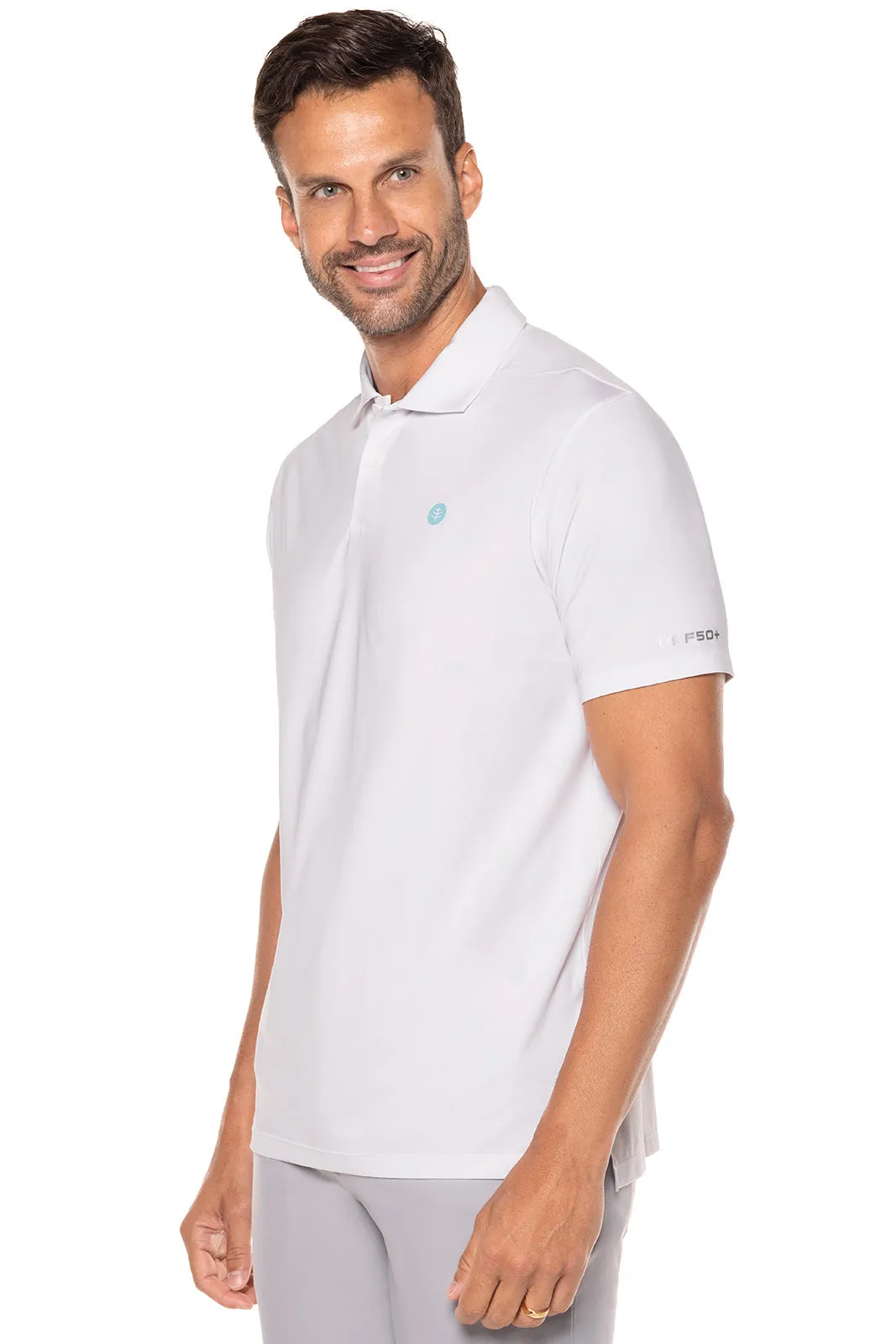 Men's Victory Lap Short Sleeve Golf Polo  |  White