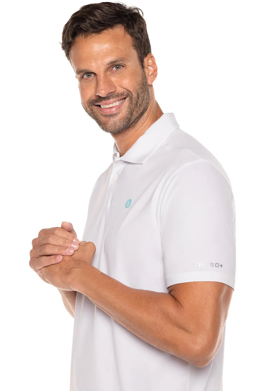 Men's Victory Lap Short Sleeve Golf Polo  |  White