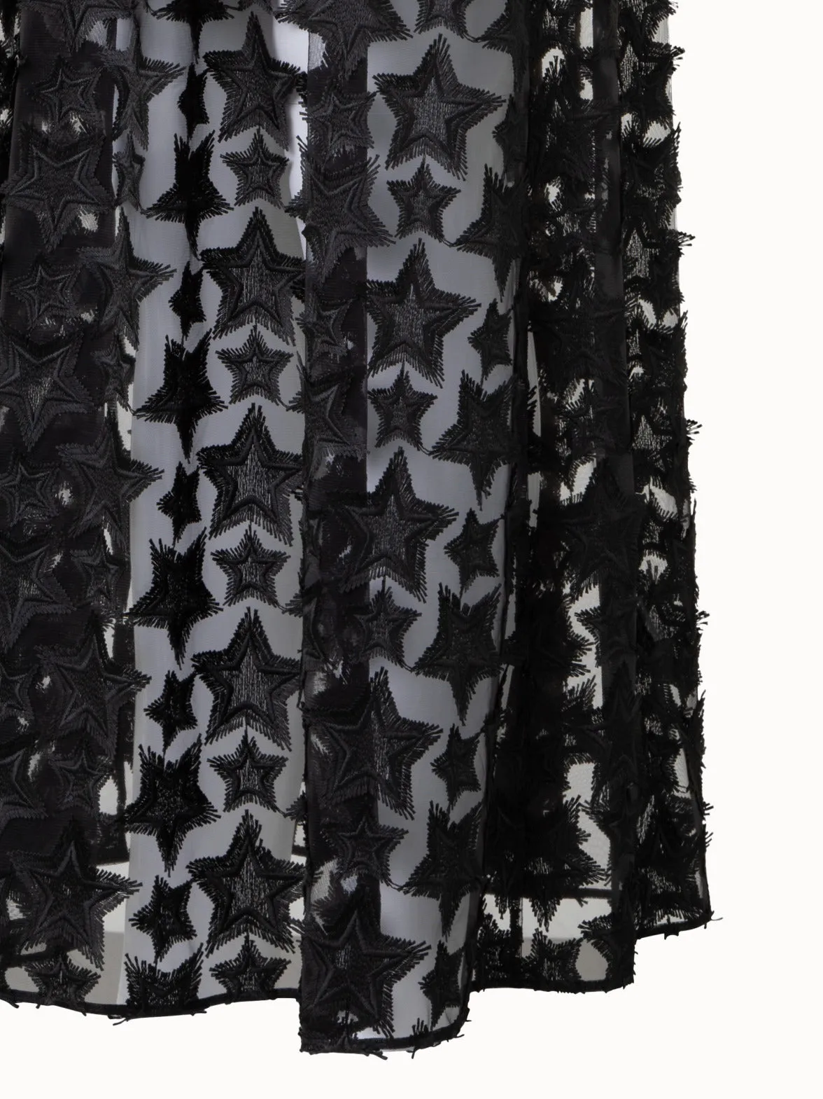 Midi Dress with 3D Star Embroidery