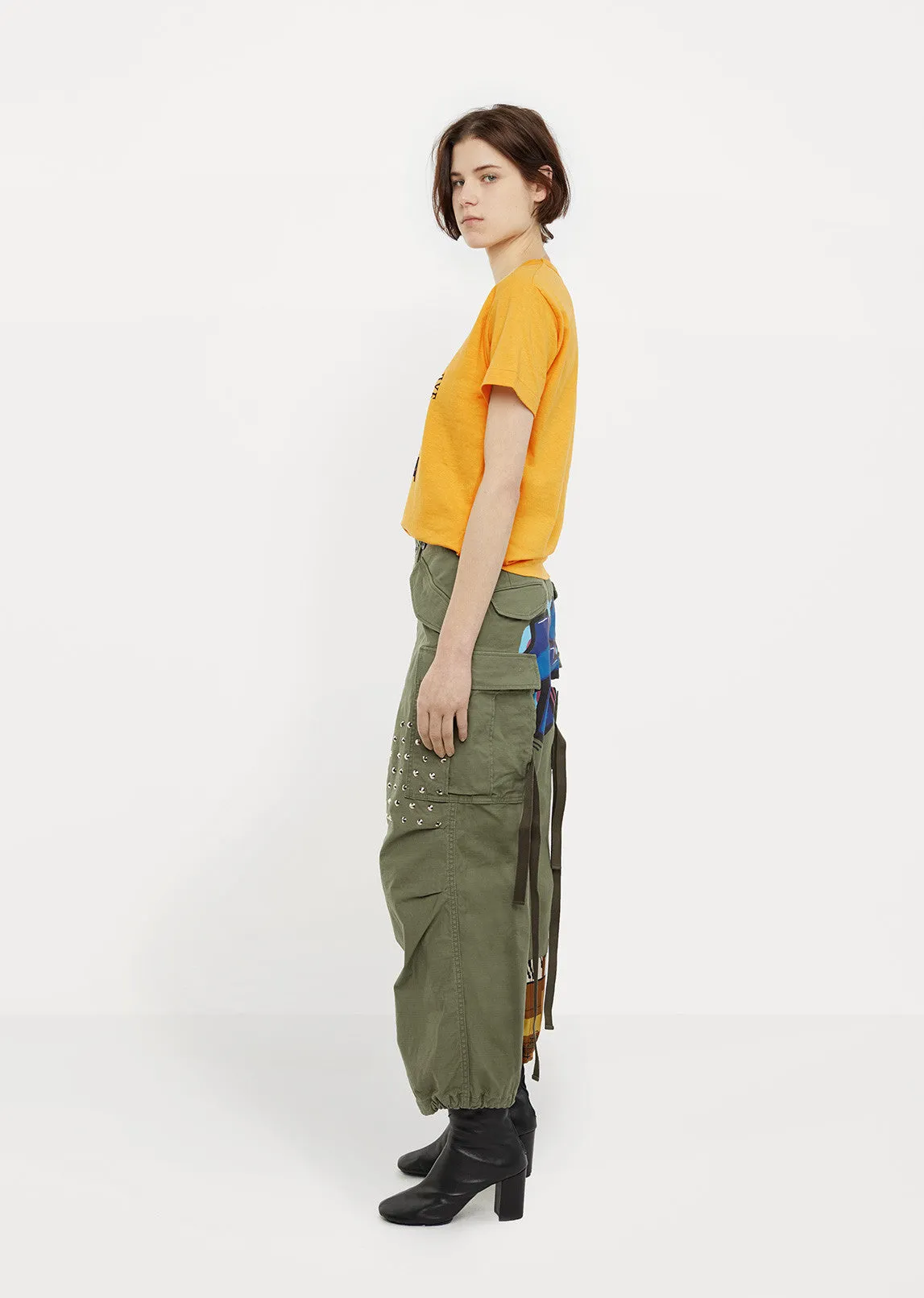 Mixed-Media Cargo Pant