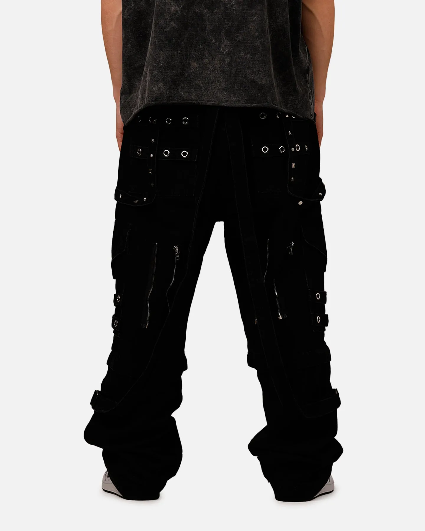 MNML Ultra Baggy Heavy Raver Denim Pants Black