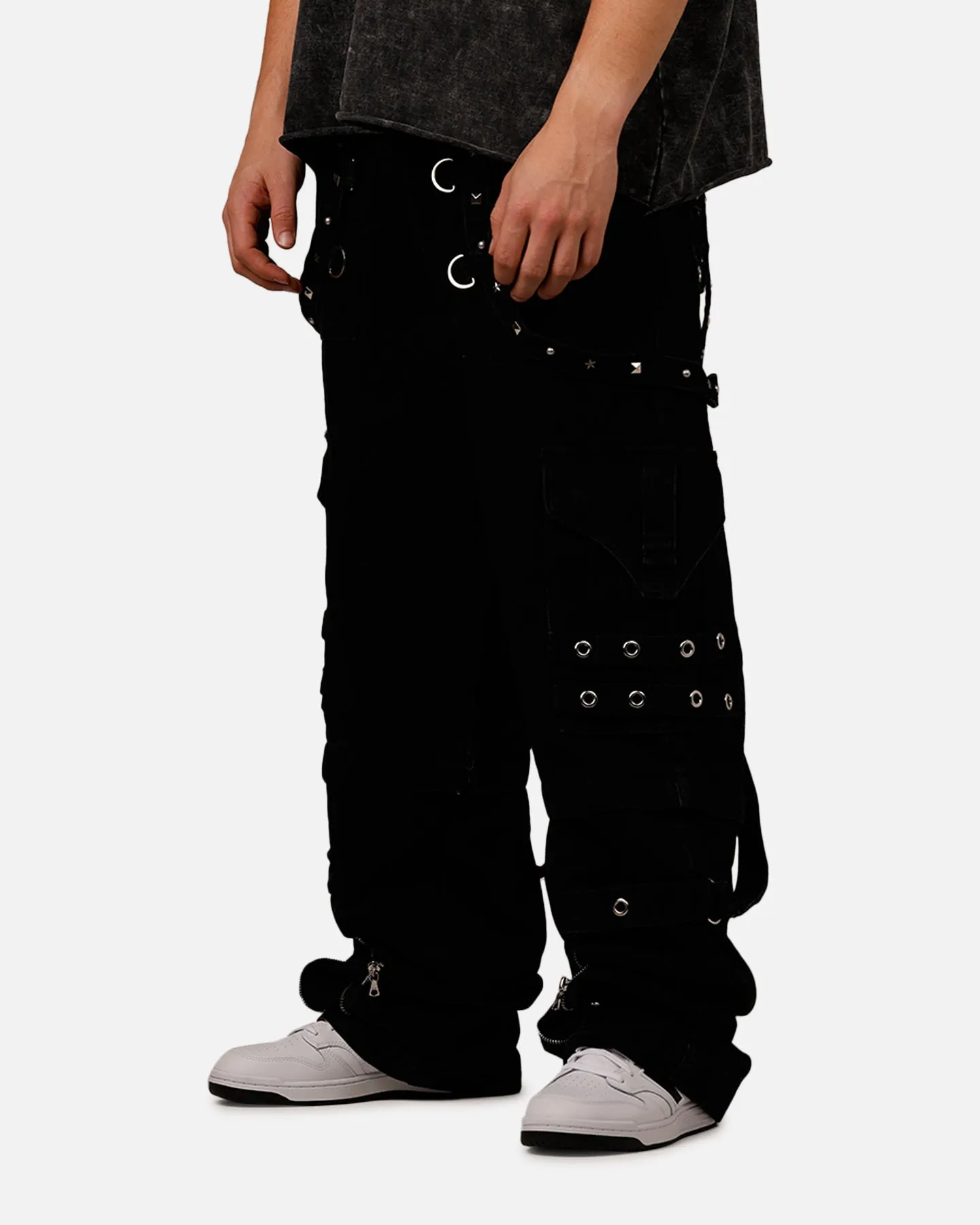 MNML Ultra Baggy Heavy Raver Denim Pants Black