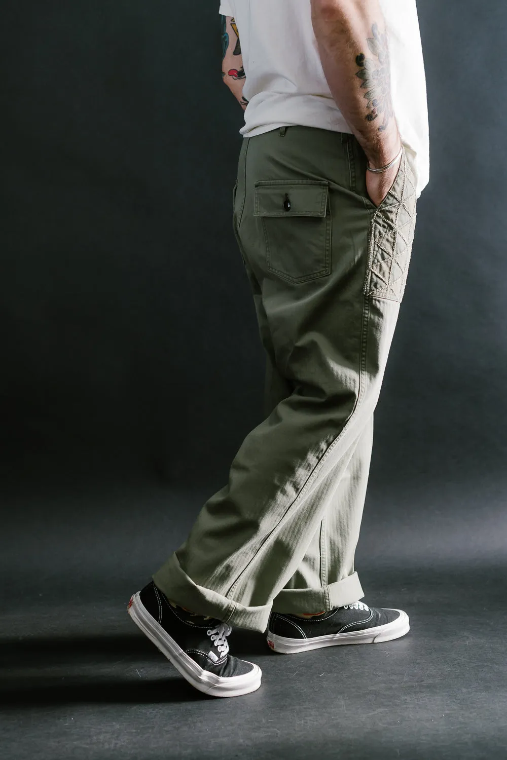 MSP-1014 - Tsugihagi Baker Pants - Army Green