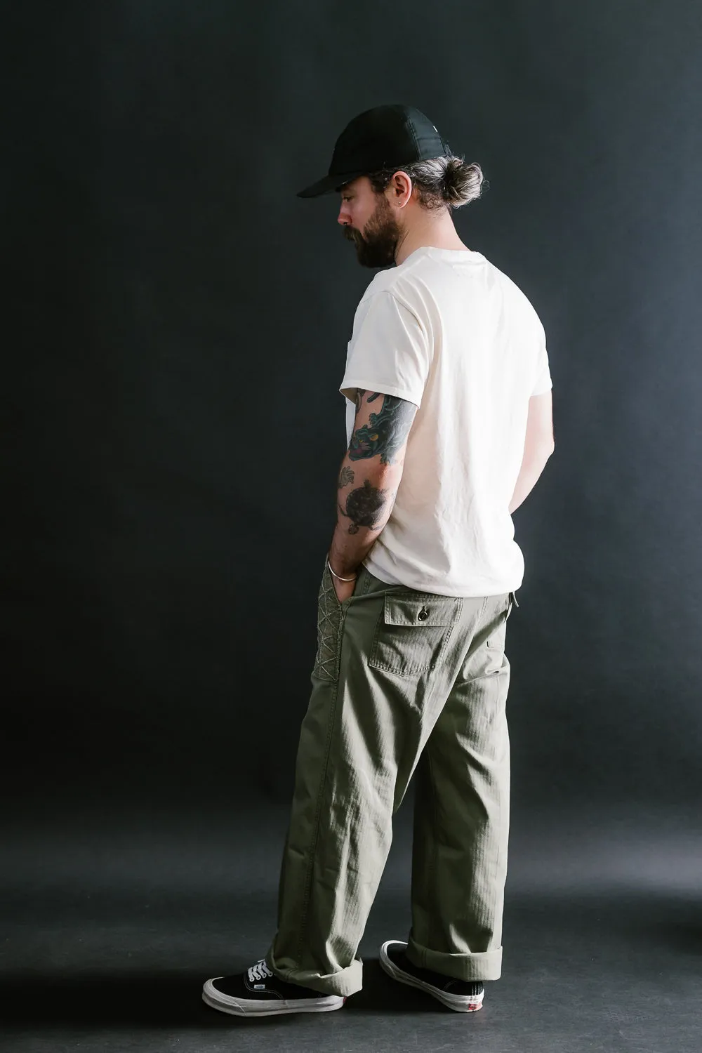 MSP-1014 - Tsugihagi Baker Pants - Army Green