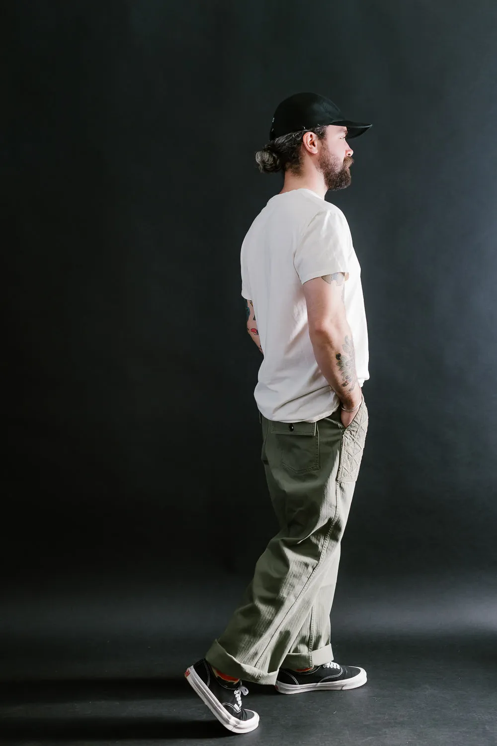 MSP-1014 - Tsugihagi Baker Pants - Army Green