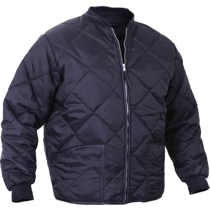 Navy Blue - Diamond Quilted Flight Jacket