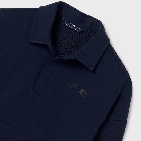 NAVY BLUE LONG SLEEVE POLO T-SHIRT FOR BOYS