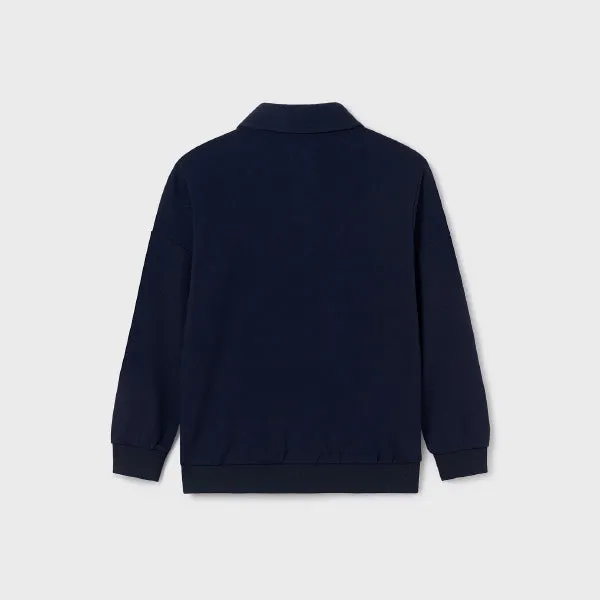 NAVY BLUE LONG SLEEVE POLO T-SHIRT FOR BOYS