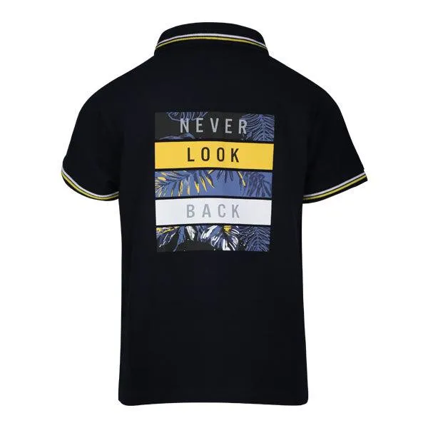 NAVY SHORT SLEEVE POLO TEE FOR BOYS