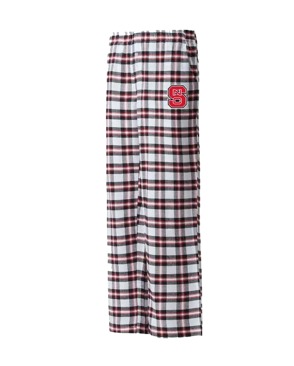 NC State Wolfpack Women's Black/Red Block S Sienna Flannel Pants