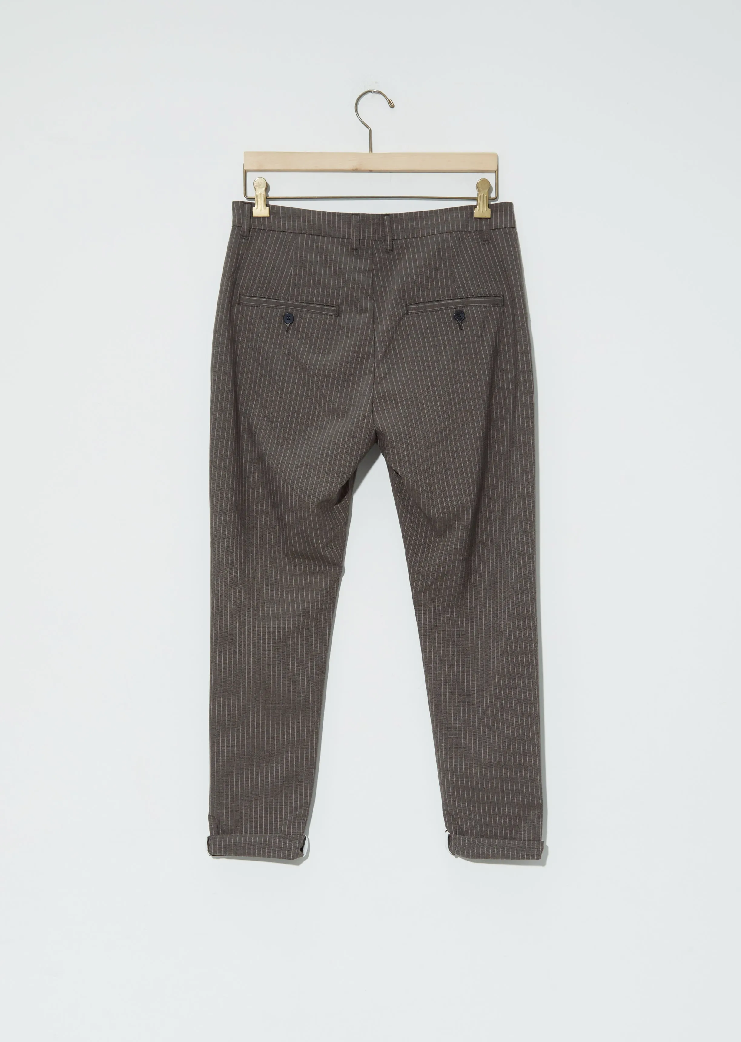 News Edit Trouser — Khaki Brown Stripe