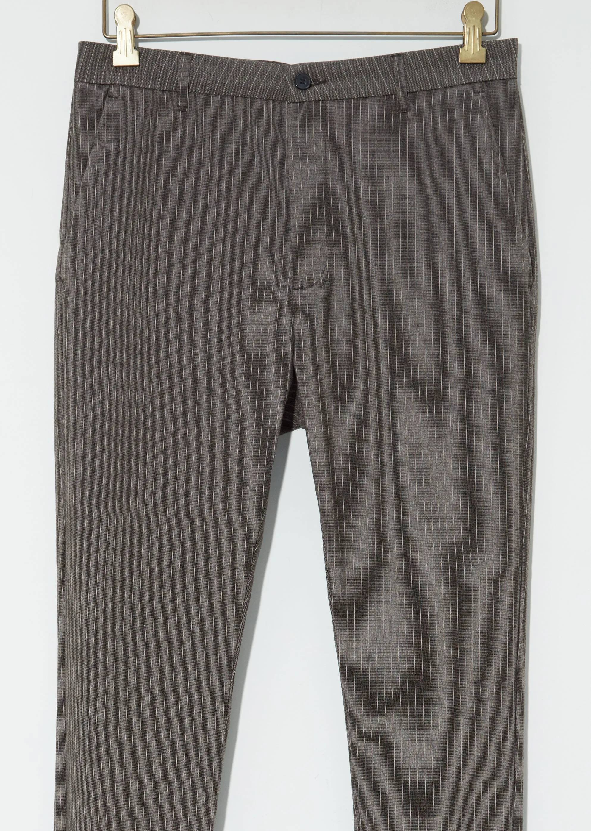 News Edit Trouser — Khaki Brown Stripe