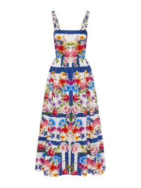 Ninet cotton midi dress in Antheia floral print